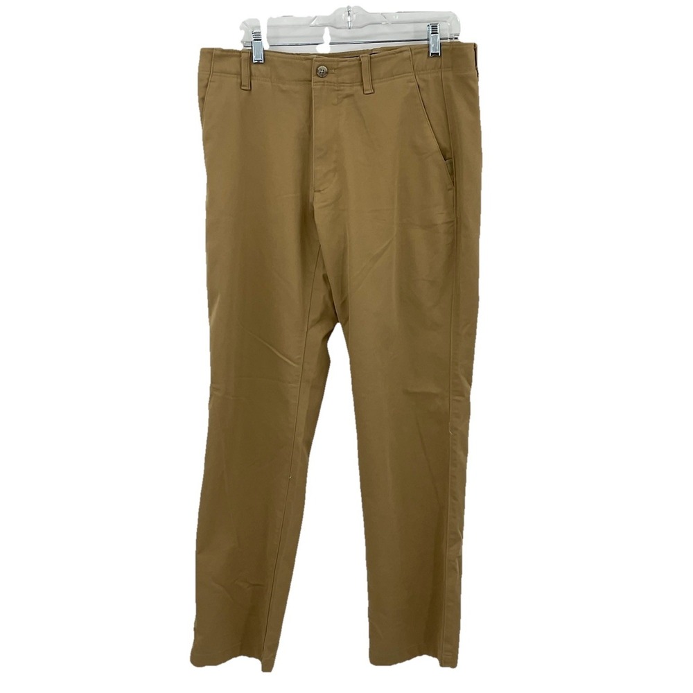 Eddie Bauer Twill Chino Pants Wicking Mens 35x32 (ACTUAL) Tan Khaki Brown